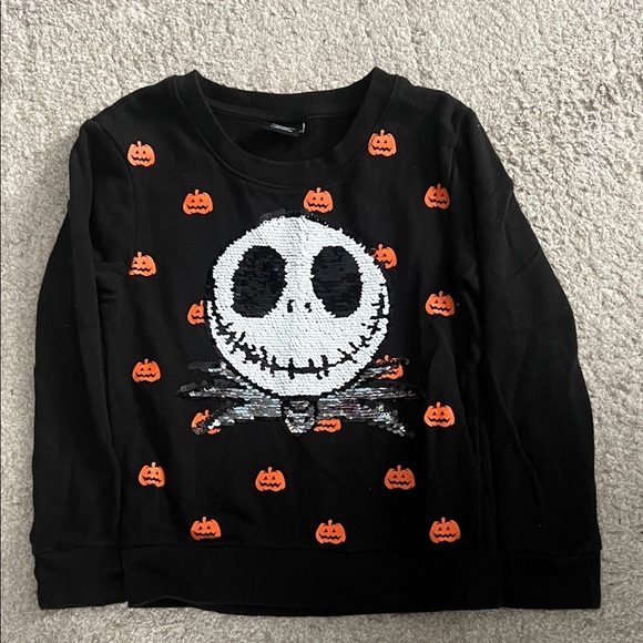 Black Flip Sequin Night Before Christmas sweater - Picture 1 of 2